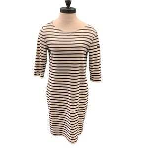 SAINT JAMES Black & White Sheath Dress with 3/4 Sleeves - Size‎ 10